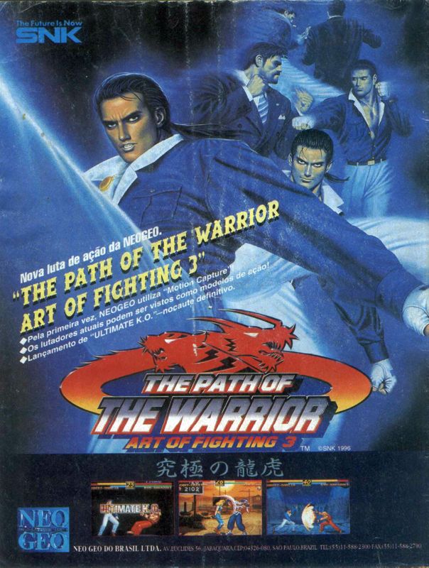 Art of Fighting 3: The Path of The Warrior Magazine Advertisement (Magazine Advertisements): VideoGame (Brazil), Issue 61 (May 1995) Back cover