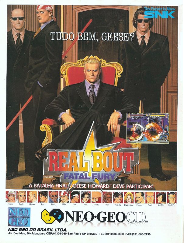 Real Bout Fatal Fury Magazine Advertisement (Magazine Advertisements): SuperGamePower (Brazil), Issue 23 (February 1996) Back cover