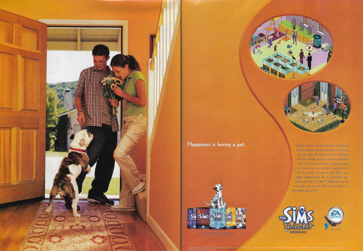 The Sims: Unleashed Magazine Advertisement (Magazine Advertisements): PC Gamer (United Kingdom), Issue 115 (November 2002)