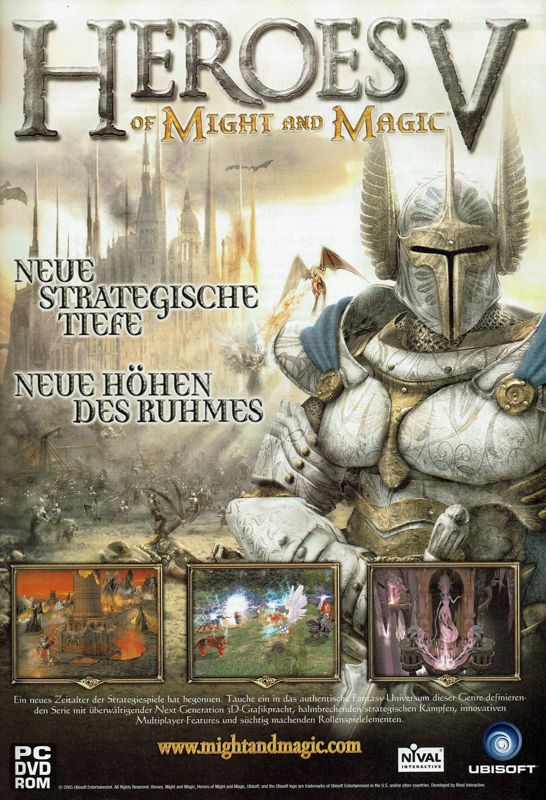Heroes of Might and Magic V Magazine Advertisement (Magazine Advertisements): PC Powerplay (Germany), Issue 02/2006