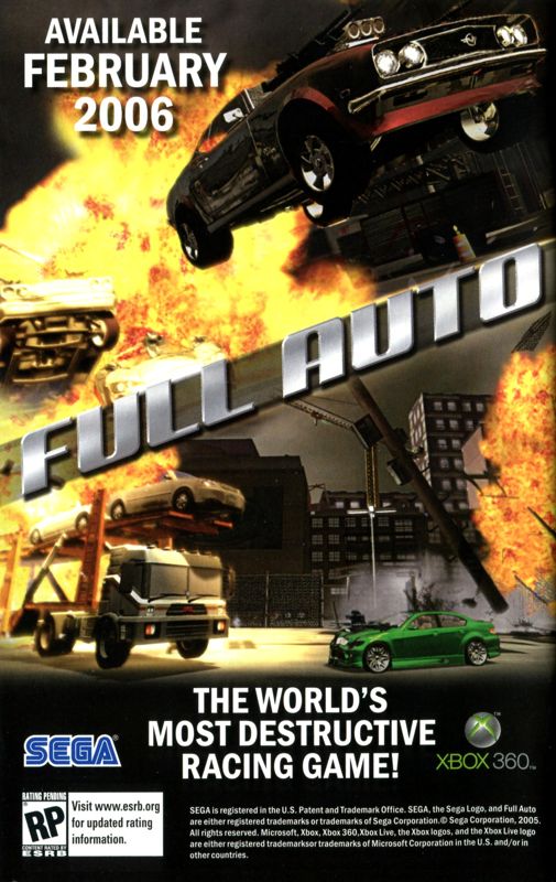 Full Auto Manual Advertisement (Game Manual Advertisements): "Condemned: Criminal Origins" (US, Platinum Hits release) game manual