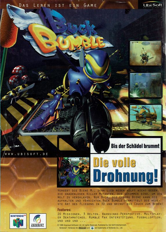 Buck Bumble Magazine Advertisement (Magazine Advertisements): Total! (Germany), Issue 11/1998