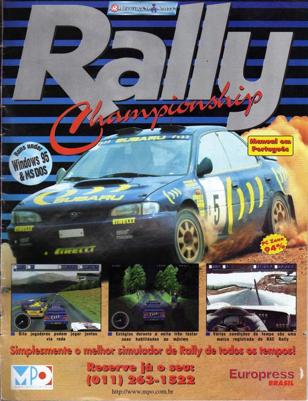 Rally Championship: International Off-Road Racing Magazine Advertisement (Magazine Advertisements): Ação Games (Brazil) Issue 111 (January 1997) Inner back cover