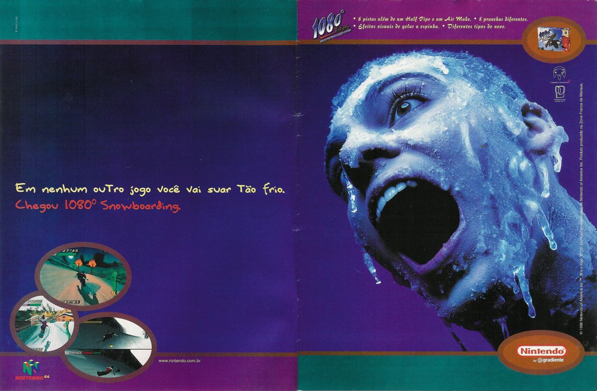 1080° Snowboarding Magazine Advertisement (Magazine Advertisements): Ação Games (Brazil), Issue 127 (May 1998)