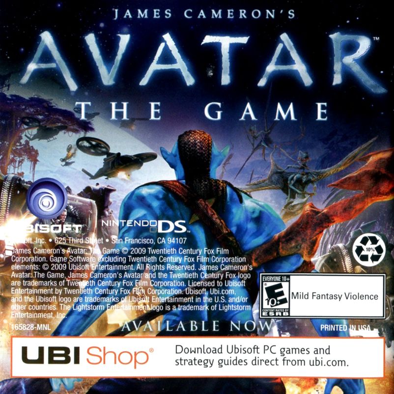 James Cameron's Avatar: The Game Manual Advertisement (Game Manual Advertisements): Prince of Persia: The Forgotten Sands manual, US NDS release