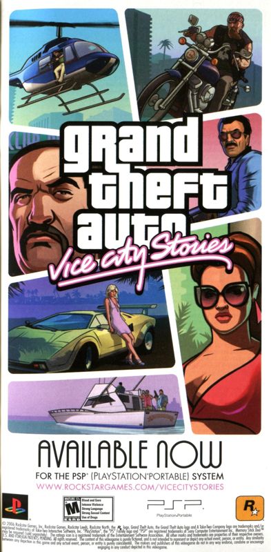Grand Theft Auto: Vice City Stories Manual Advertisement (Game Manual Advertisements): The Warriors manual, US PSP release page 23