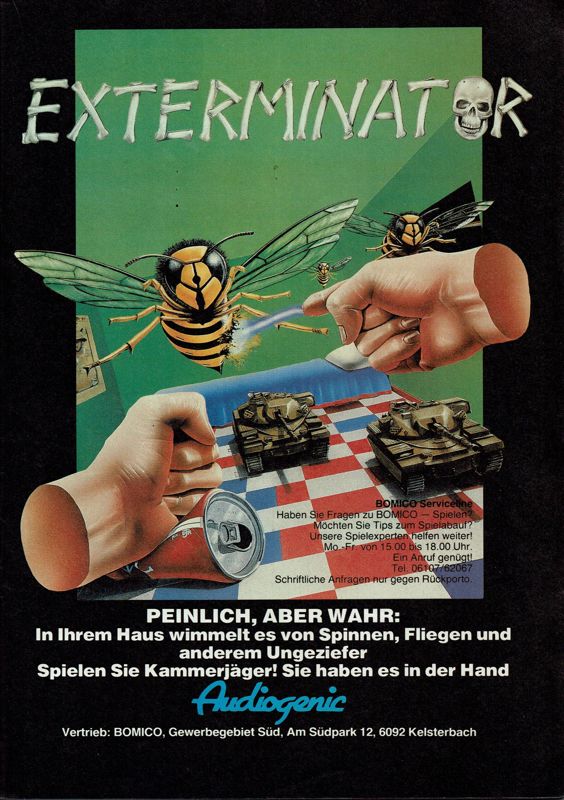 Exterminator Magazine Advertisement (Magazine Advertisements): Amiga Joker (Germany), Issue 01/1991