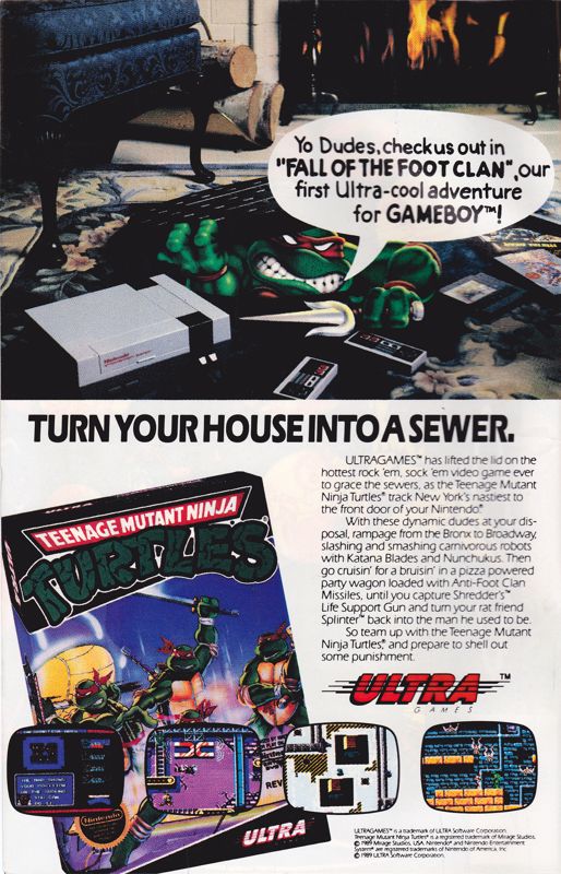 Teenage Mutant Ninja Turtles Magazine Advertisement (Magazine Advertisements): War of the Gods (DC Comics, United States) Issue 3 (November 1991) Inside Front Cover