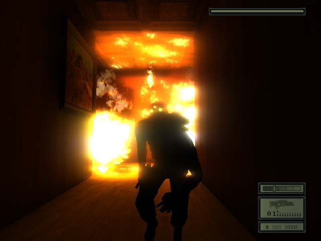 Tom Clancy's Splinter Cell Screenshot (Splinter Cell Webkit): Front corridor