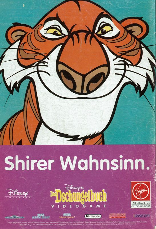 Disney's The Jungle Book Magazine Advertisement (Magazine Advertisements): Total! (Germany), Issue 09/1994