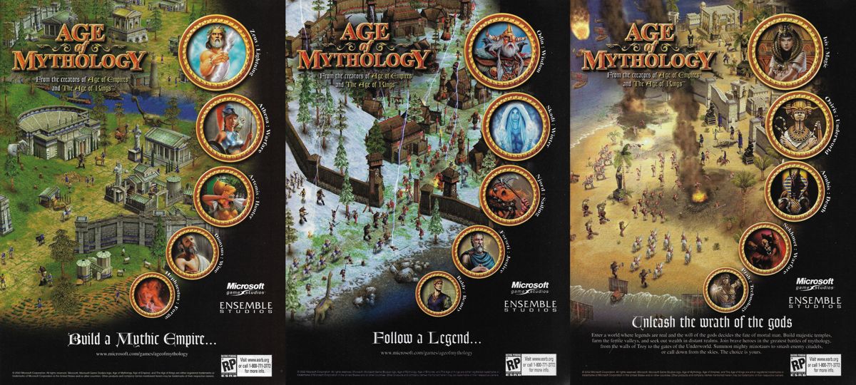 Age of Mythology Magazine Advertisement (Magazine Advertisements): PC Gamer (United States), Issue 101 (September 2002)