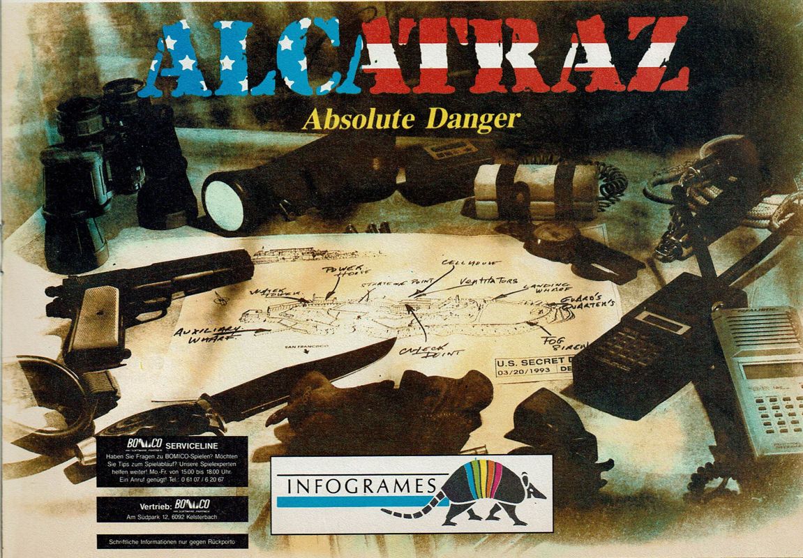 Alcatraz Magazine Advertisement (Magazine Advertisements): Amiga Joker (Germany), Issue 01/1991