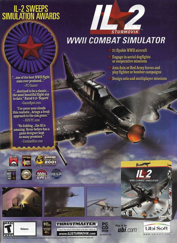 IL-2 Sturmovik Magazine Advertisement (Magazine Advertisements): PC Gamer (United States), Issue 101 (September 2002)