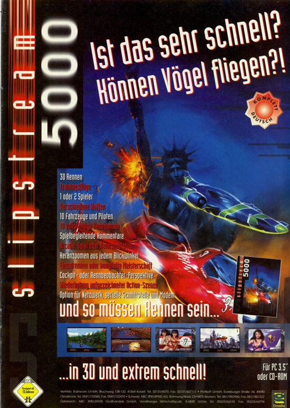 Slipstream 5000 Magazine Advertisement (Magazine Advertisements): MCV 06/95 (Germany)