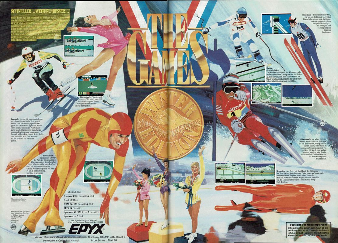 The Games: Winter Edition Magazine Advertisement (Magazine Advertisements): Power Play (Germany), Issue #6 (1988)