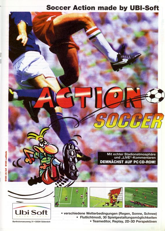 Action Soccer Magazine Advertisement (Magazine Advertisements): MCV 05/95 (Germany)