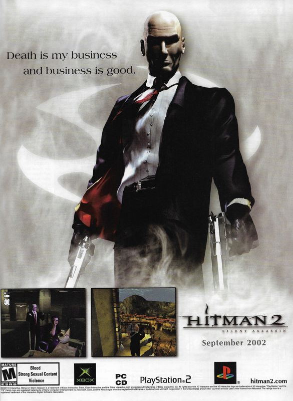 Hitman 2: Silent Assassin Magazine Advertisement (Magazine Advertisements): PC Gamer (United States), Issue 102 (October 2002)