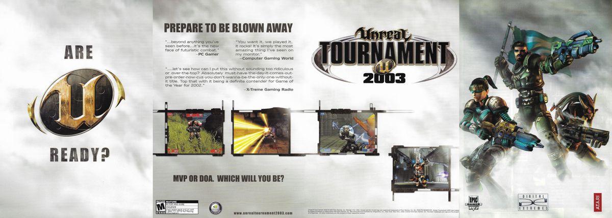 Unreal Tournament 2003 Magazine Advertisement (Magazine Advertisements): PC Gamer (United States), Issue 102 (October 2002)