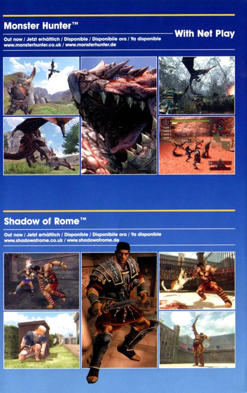 Monster Hunter Catalogue (Catalogue Advertisements): Capcom Releases (XSELL.00.07/05_6PP) Product Page