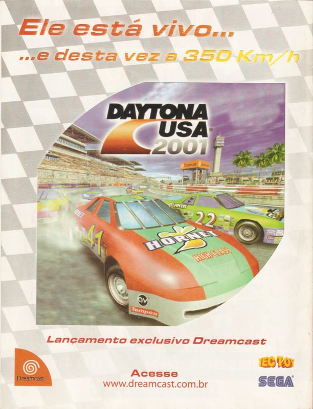 Daytona USA Magazine Advertisement (Magazine Advertisements): SuperGamePower (Brazil), Issue 85 (April 2001) Back cover