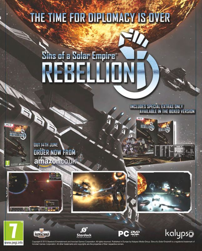 Sins of a Solar Empire: Rebellion Magazine Advertisement (Magazine Advertisements): Gamereactor (United Kingdom), Issue 4 (2013)