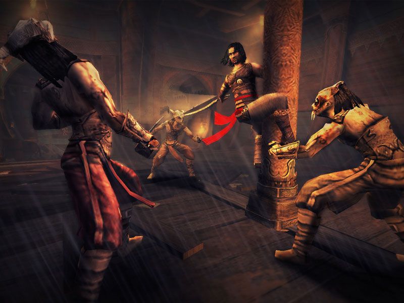 Prince of Persia: Warrior Within Screenshot (Prince of Persia Warrior Within Webkit): Pole Slicing