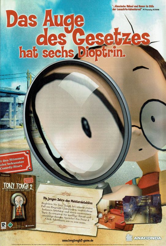 Tony Tough 2: A Rake's Progress Magazine Advertisement (Magazine Advertisements): PC Powerplay (Germany), Issue 11/2006