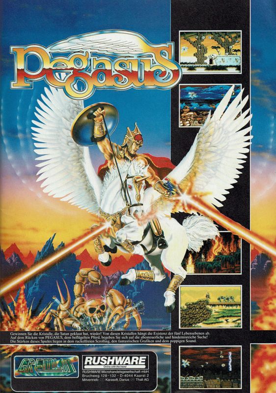 Pegasus Magazine Advertisement (Magazine Advertisements): Amiga Joker (Germany), Issue 11/1991
