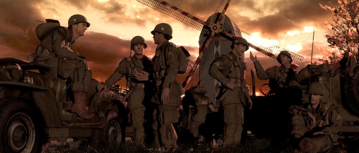 Brothers in Arms: Hell's Highway Screenshot (Ubidays 2007 Press Kit): Four Jeeps
