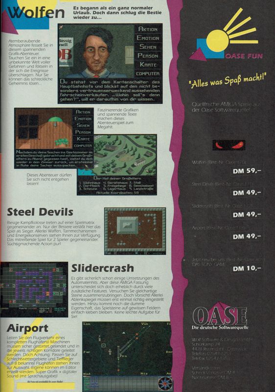 Airport Magazine Advertisement (Magazine Advertisements): Amiga Joker (Germany), Issue 03/1993