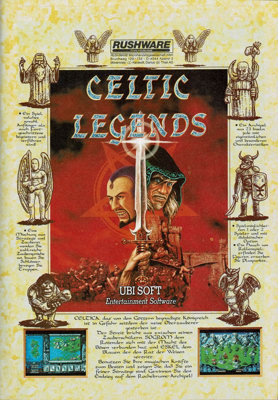 Celtic Legends Magazine Advertisement (Magazine Advertisements): Amiga Joker (Germany), Issue 11/1991