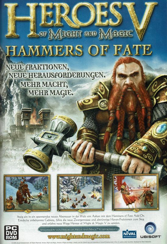 Heroes of Might and Magic V: Hammers of Fate Magazine Advertisement (Magazine Advertisements): PC Powerplay (Germany), Issue 12/2006