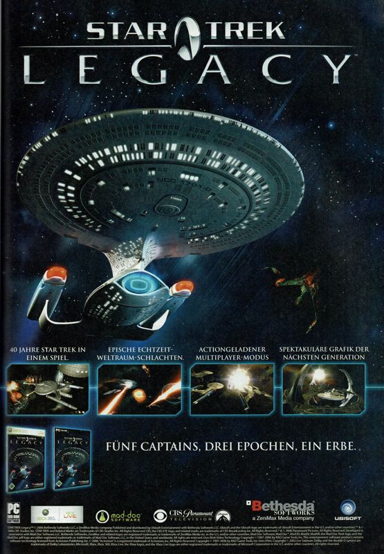 Star Trek: Legacy Magazine Advertisement (Magazine Advertisements): PC Powerplay (Germany), Issue 01/2007