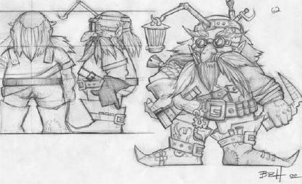 World of WarCraft Other (Artwork from the game's electronic manual): Page 175 From a section on Gnomes