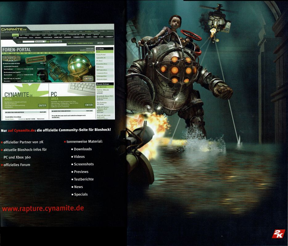 BioShock Magazine Advertisement (Magazine Advertisements): PC Powerplay (Germany), Issue 08/2007 Part 4