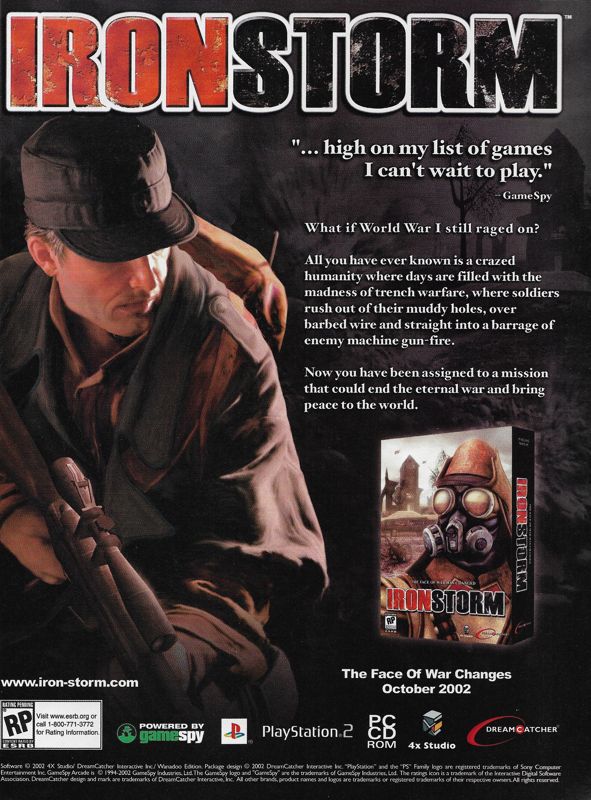 Iron Storm Magazine Advertisement (Magazine Advertisements): PC Gamer (United States), Issue 102 (October 2002)