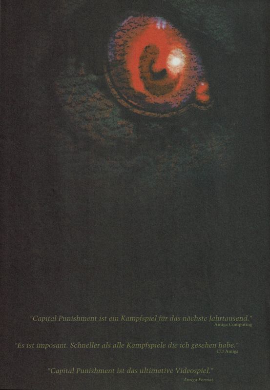 Capital Punishment Magazine Advertisement (Magazine Advertisements): Amiga Joker (Germany), Issue 08-09/1996 Part 2
