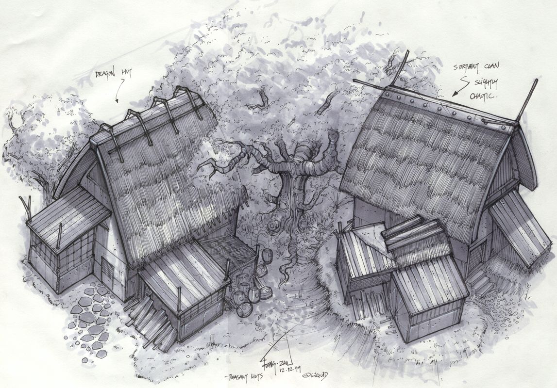Battle Realms Concept Art (Battle Realms Webkits 1-3): Peasant Hut
