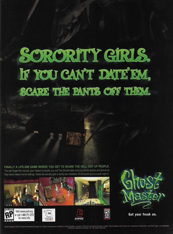 Ghost Master Magazine Advertisement (Magazine Advertisements): PC Gamer (United States), Issue 102 (October 2002)