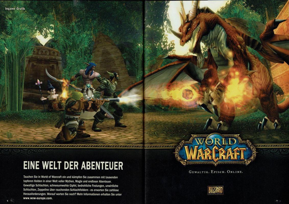 World of WarCraft Magazine Advertisement (Magazine Advertisements): PC Powerplay (Germany), Issue 01/2005