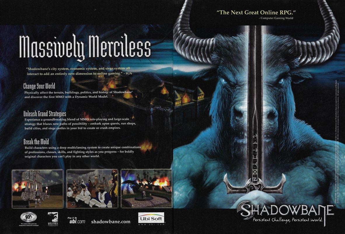 Shadowbane Magazine Advertisement (Magazine Advertisements): PC Gamer (United States), Issue 103 (November 2002)