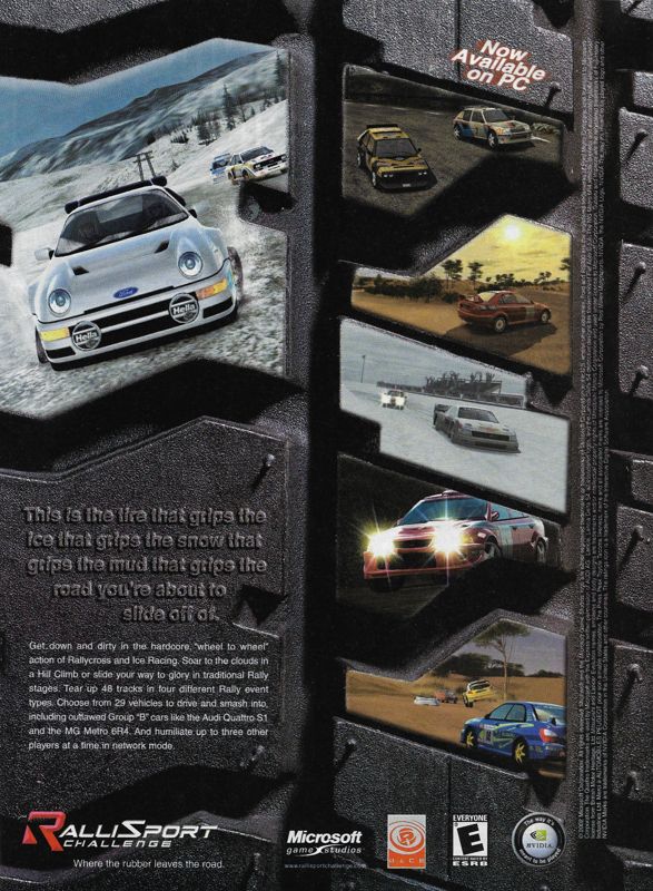 RalliSport Challenge Magazine Advertisement (Magazine Advertisements): PC Gamer (United States), Issue 103 (November 2002)