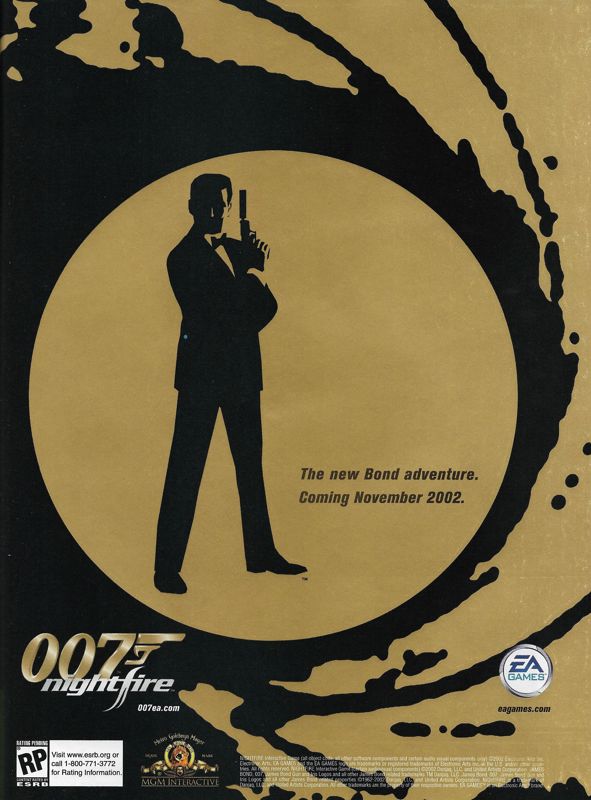007: Nightfire Magazine Advertisement (Magazine Advertisements): PC Gamer (United States), Issue 103 (November 2002)
