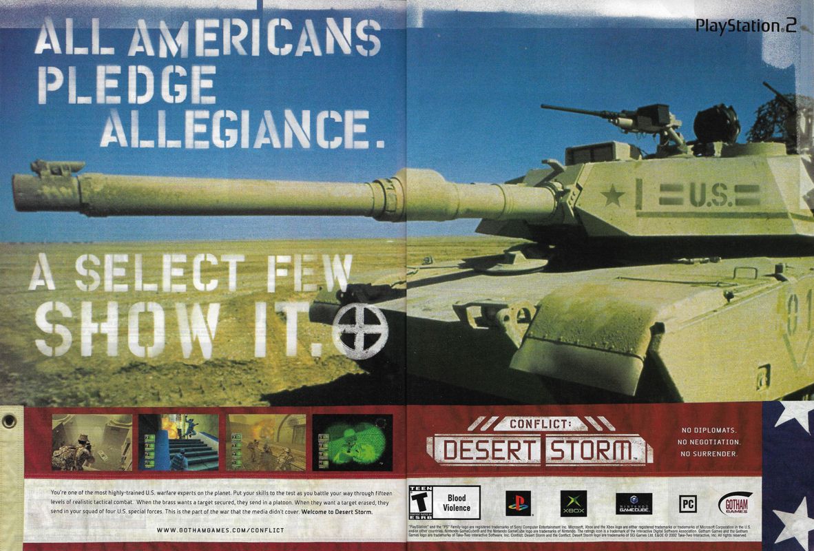 Conflict: Desert Storm Magazine Advertisement (Magazine Advertisements): PC Gamer (United States), Issue 103 (November 2002)