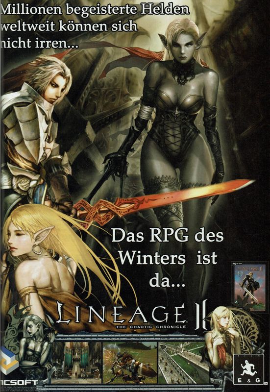 Lineage II: The Chaotic Chronicle Magazine Advertisement (Magazine Advertisements): PC Powerplay (Germany), Issue 12/2004