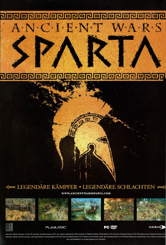 Ancient Wars: Sparta Magazine Advertisement (Magazine Advertisements): PC Powerplay (Germany), Issue 04/2007