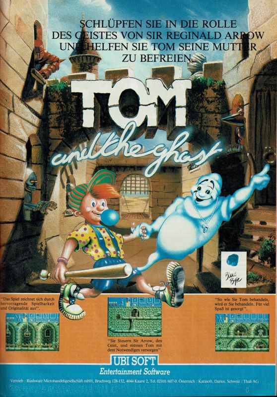 Tom and the Ghost Magazine Advertisement (Magazine Advertisements): Power Play (Germany), Issue 12/1990