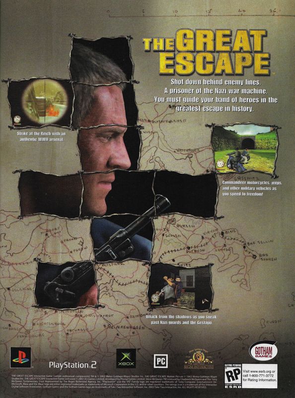 The Great Escape Magazine Advertisement (Magazine Advertisements): PC Gamer (United States), Issue 114 (September 2003)