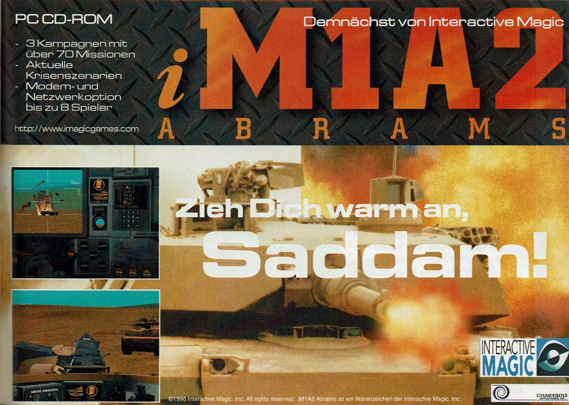 iM1A2 Abrams Magazine Advertisement (Magazine Advertisements): PC Player (Germany), Issue 11/1996