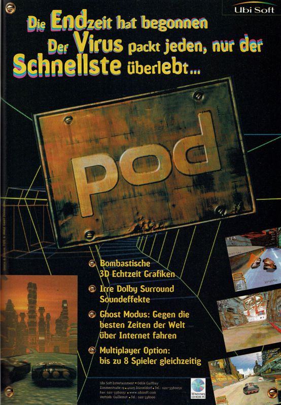 POD Magazine Advertisement (Magazine Advertisements): PC Player (Germany), Issue 11/1996